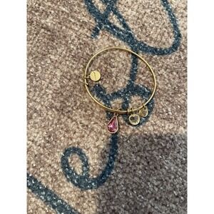 Alex And Ani  October Rose Crystal Birthstone Bracelet Gold